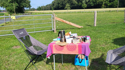 Picknick auf dem Wohnmobilstellplatz